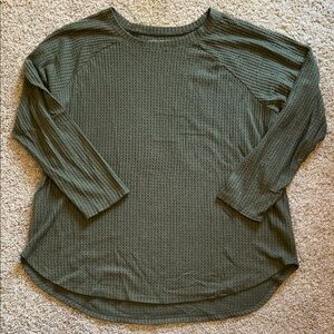 American Eagle Outfitters Dark Green Long Sleeve Top